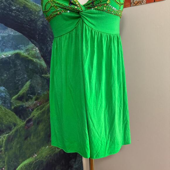 boston proper green embellished cami top y2k glam - Picture 3 of 6